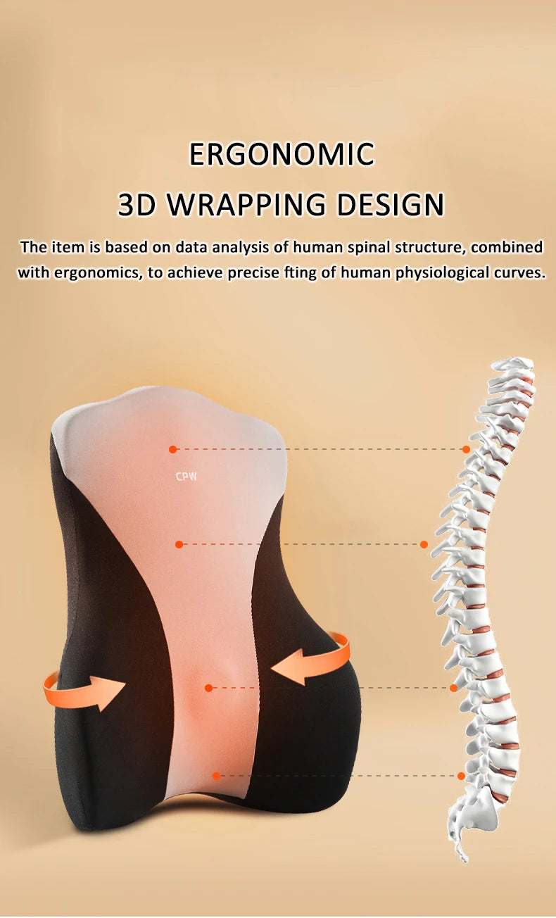 Coussin de dossier électrique pour siège de voiture, massage, sauna, soutien lombaire, vibration de la taille, oreiller cervical, accessoires intérieurs