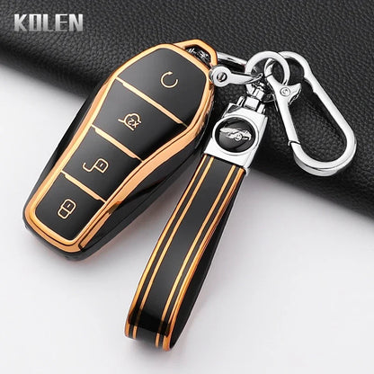 Pour BYD Song Plus Atto 3 Han EV Tang DM Qin joint dauphin mode TPU voiture clé housse protégée porte-clés Fob accessoires