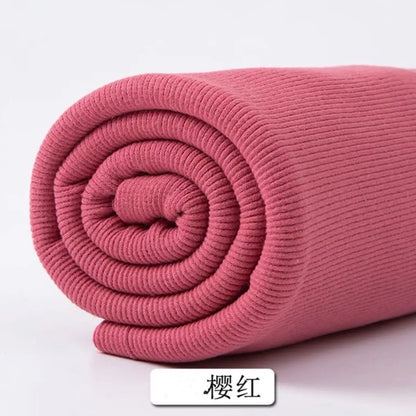 Tissu fileté élastique en coton, manches de sweat-shirt, col, ourlet, bord inférieur, tissu tricoté à revers élastique pour vêtements