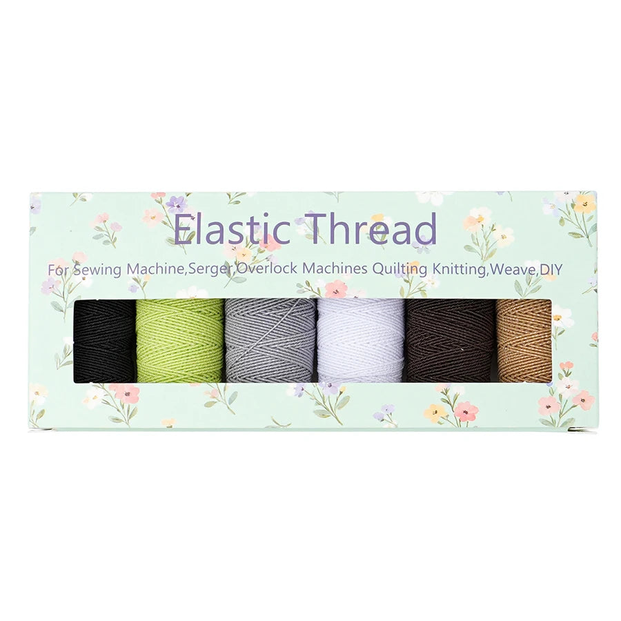 Fil inférieur et fil élastique pour machine à coudre, 0.6mm d'épaisseur, 20 mètres (fil fin en polyester à haute élasticité) avec étiquettes de perles