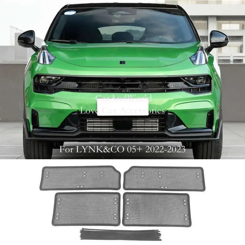 Filet d'insertion de calandre de maille de criblage d'insectes de voiture, garniture de couvercle de moteur de réservoir d'eau, accessoires pour LYNK & CO 05 2020 – 2024