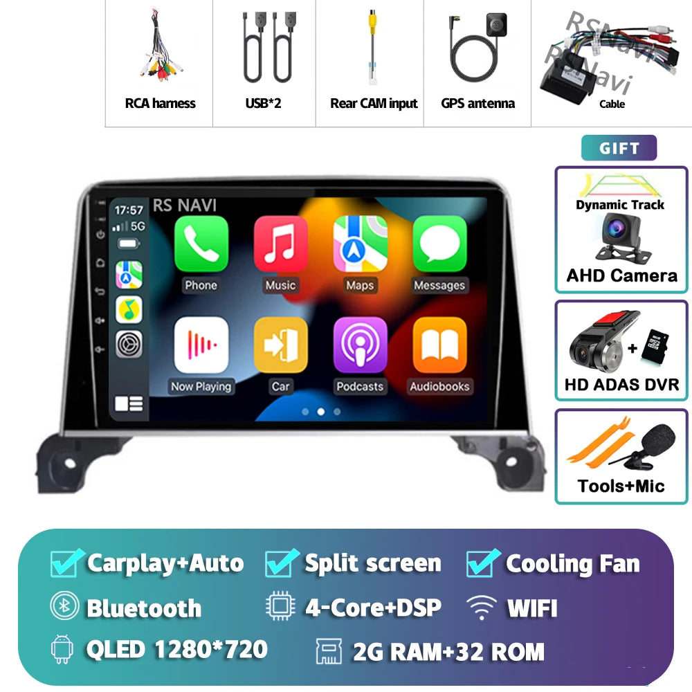 Android 15 Carplay Auto 2K écran autoradio multimédia lecteur vidéo pour Peugeot 5008 4008 3008 2017 - 2020 2din Autoradio stéréo