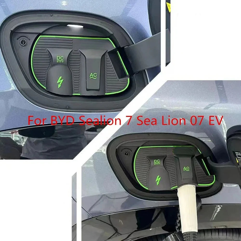 JC Port de chargement de voiture couvercle étanche et couvercle de protection anti-poussière Modification d'apparence adapté BYD Sealion 7 Sea Lion 07