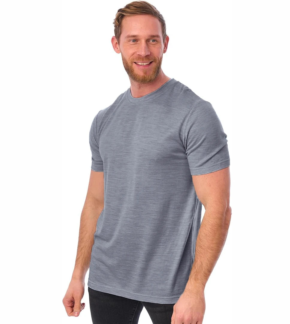100% laine mérinos T-Shirt hommes à manches courtes chemises mérinos Sport léger couche de Base randonnée T-Shirt doux respirant maillot de corps