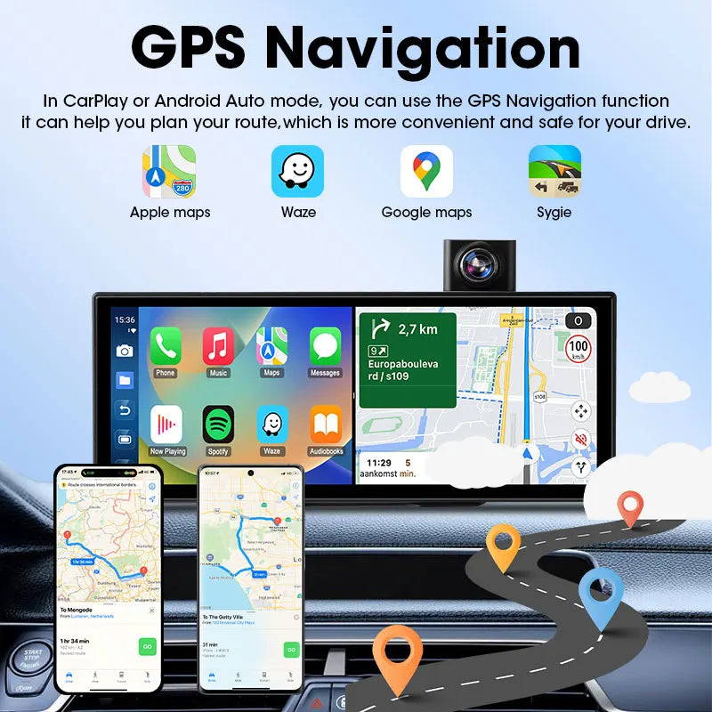 11.26 pouces universel Android 14 8 cœurs puce 6 + 128G Carplay autoradio GPS BT lecteur multimédia Central systèmes intelligents de voiture