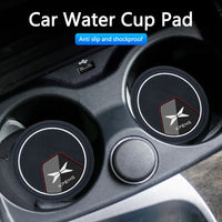 Tapis de tasse d'eau antidérapant de haute qualité pour voiture, 2 pièces, tapis en caoutchouc pour Xpeng Xiaopeng p7 p7i p5 g3 g3i g9 g6 22-23, accessoire intérieur