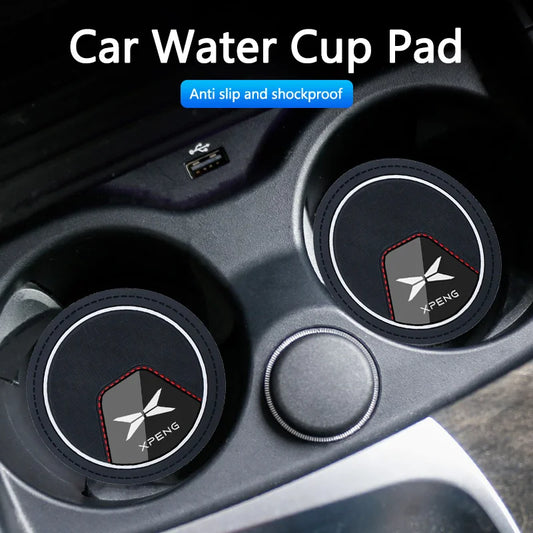 Tapis de tasse d'eau antidérapant de haute qualité pour voiture, 2 pièces, tapis en caoutchouc pour Xpeng Xiaopeng p7 p7i p5 g3 g3i g9 g6 22-23, accessoire intérieur