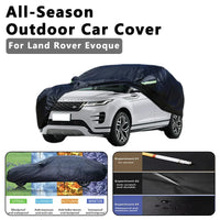 Housse de voiture toutes saisons pour Land Rover Evoque-Protection complète extérieure, accessoires extérieurs automobiles imperméables et anti-poussière et résistants au soleil