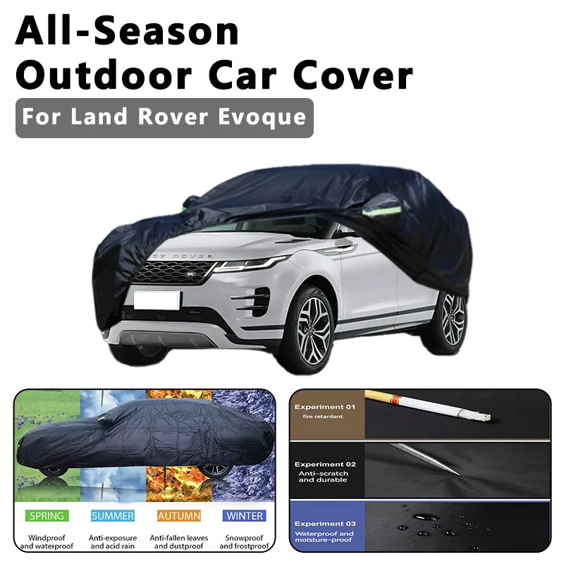 Housse de voiture toutes saisons pour Land Rover Evoque-Protection complète extérieure, accessoires extérieurs automobiles imperméables et anti-poussière et résistants au soleil