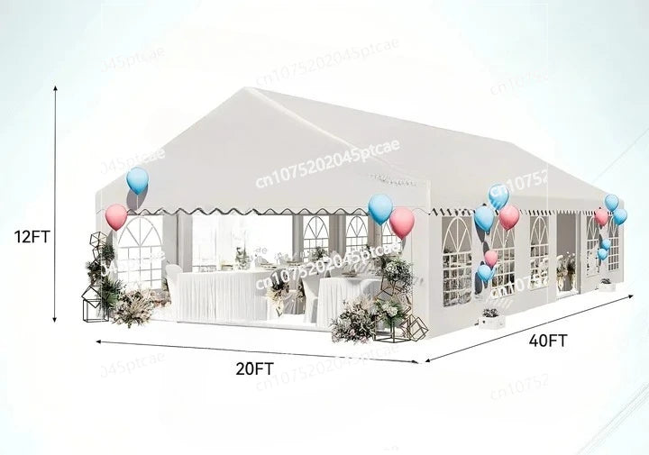 Pour mariages et fêtes, tente de mariage et de réception de grande taille, très résistante, 10x5m, pour 100, 200, 300, 500 personnes, tente pour événements