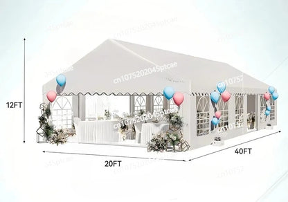 Pour mariages et fêtes, tente de mariage et de réception de grande taille, très résistante, 10x5m, pour 100, 200, 300, 500 personnes, tente pour événements