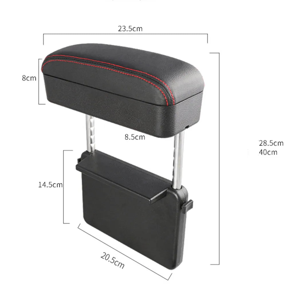Adjustable Height Center Console Storage Organizer Lifting Mechanism Clamp Design Seat Side Storage Box Multi-functional Storage