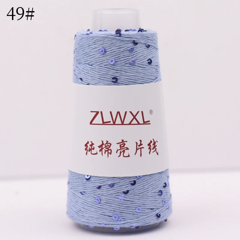   Блэк – fil de coton à paillettes, 100g, 800M, 3mm, décoration tricotée, crochet à la main, tricot jaune