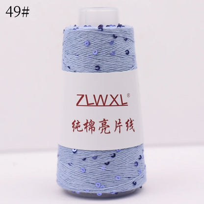   Блэк – fil de coton à paillettes, 100g, 800M, 3mm, décoration tricotée, crochet à la main, tricot jaune