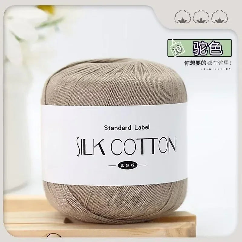 Fil à tricoter chaud et doux pour bébé, 50 g/pièce, dentelle de soie, coton, lait, Crochet, tricoté à la main, fournitures pour tricot à la main, point de croix