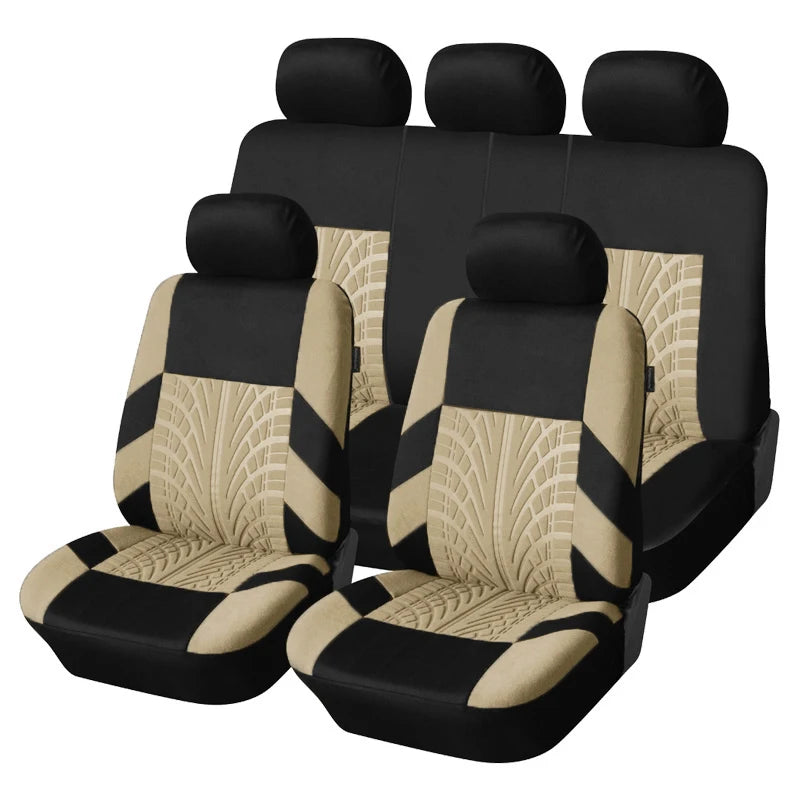 Ensemble de housses de siège de voiture universelles, 2/5 pièces, adaptées à la plupart des housses de voiture avec détails de pneus, adaptées aux housses de siège indépendantes, protection des sièges