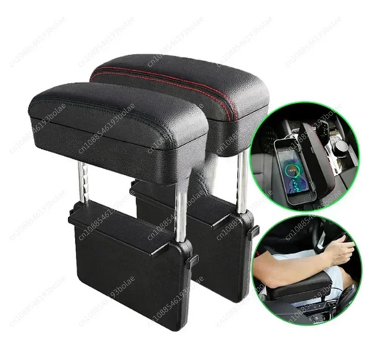Boîte d'accoudoir de voiture universelle, Support de coude réglable, Console centrale de voiture, repose-bras, style de voiture, organisateur d'espace de siège automobile, repose-bras
