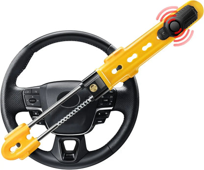 Verrouillage de volant d'alarme 113dB, dispositif de voiture antivol robuste avec sensibilité réglable pour camion Van SUV automatique