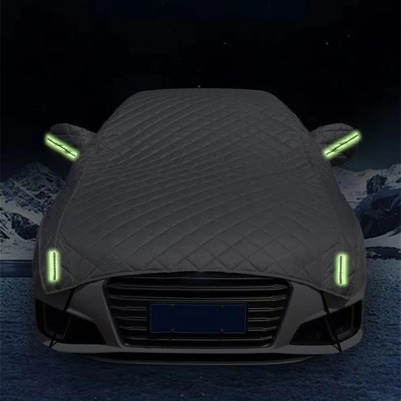 Juste de voiture universelle en coton contre la grêle, couverture complète extérieure, protection contre la pluie, le soleil, les UV, adaptée à diverses conditions météorologiques défavorables