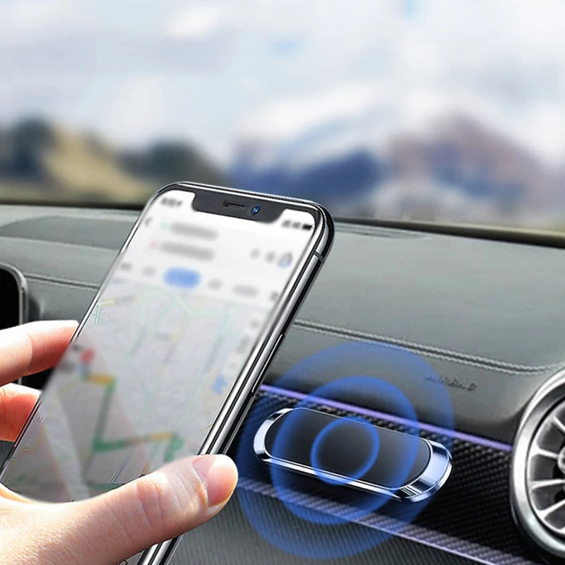 Support de téléphone magnétique pour voiture en forme de Mini bande Simple, accessoires de voiture 9x2.4MMN40, aimants magnétiques puissants, colle Nano-sans marquage