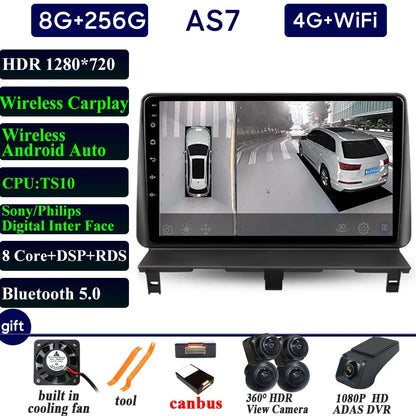 Autoradio Carplay pour Peugeot Partner 1 2002-2008 Partner origine 1 2008-2011 GPS Android Auto lecteur multimédia stéréo No 2din