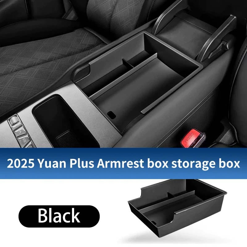 Pour Byd Yuan Plus Atto 3 2025 Console centrale de voiture boîte de rangement inférieure résistant aux rayures étui d'organisation en Silicone accessoires