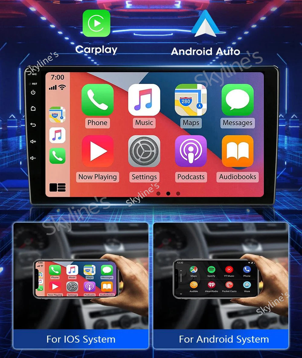 Autoradio Android 15 pour Peugeot 207 CC 207CC 2006 - 2015 sans fil Carplay Android Auto stéréo lecteur multimédia WiFi 4G 2 Din