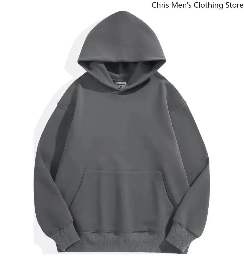 Sweat-shirt à capuche pour hommes automne/hiver, sweat-shirt de couleur unie Simple et à la mode, haut à manches longues assorti pour hommes et femmes