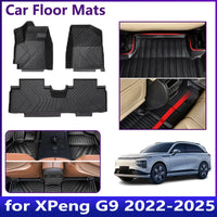 Tapis de sol en TPE pour voiture XPeng G9 2022-2025 2023, facile à nettoyer, tapis de rangement, imperméable, tapis de sol, tapis de voiture, coussin, accessoires