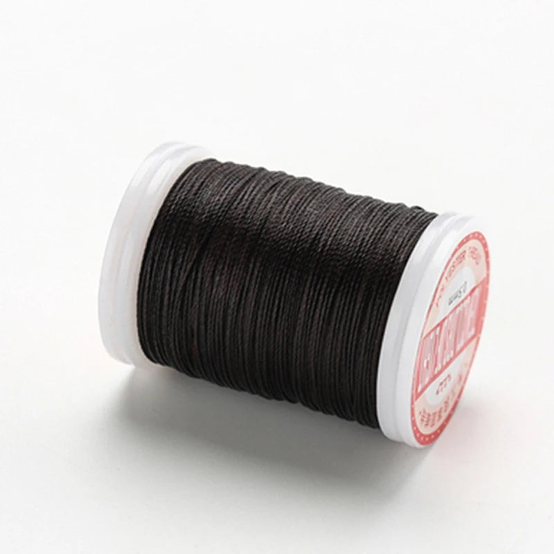 Fil à coudre rond ciré en Polyester, 0.4/0.5/0.6MM, accessoires de bricolage, artisanat du cuir, fil ciré, cordes enduites de cire, livraison directe