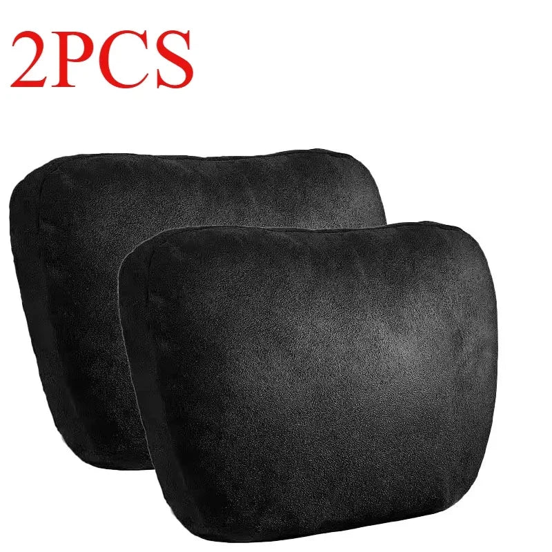 Appui-tête de voiture en coton à mémoire de forme, 2 pièces, Support de cou, accessoires de voiture, classe de siège, doux, universel, réglable, oreiller de voiture, coussin de repos du cou
