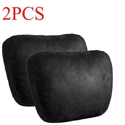 Appui-tête de voiture en coton à mémoire de forme, 2 pièces, Support de cou, accessoires de voiture, classe de siège, doux, universel, réglable, oreiller de voiture, coussin de repos du cou