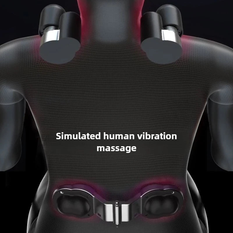 Car Electric Massage Headrest Lumbar Support Vibration Waist Lumbar Neck Pillow Backrest Cushion Car Seat Interior Accessories