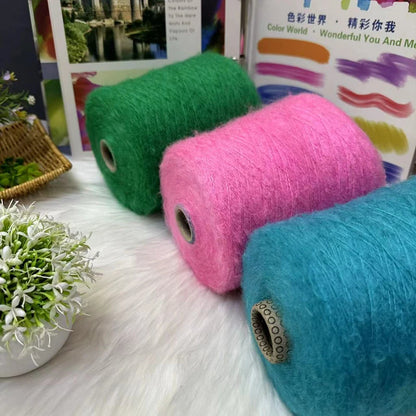 1 régiment de 500 grammes de laine Mohair ultra douce près du corps sans collant, foulards tricotés à la main, fil de pull