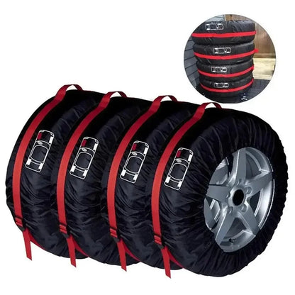 Housse de protection en Polyester pour pneus de secours de voiture, 1 pièce/4 pièces, sacs de rangement pour pneus de roues automobiles, accessoires de pneus de véhicule, protection anti-poussière, style
