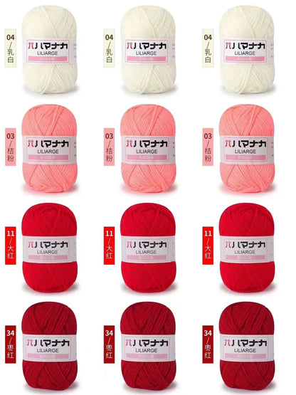 12 pièces 300g fil de lait fait à la main grossier bricolage tissage boule de fil pour pull chapeau écharpe et autres vêtements doux Crochet fil à tricoter