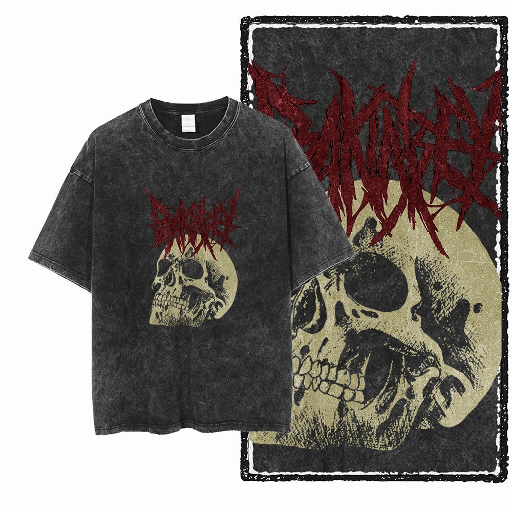 U1 STREE THEME graphique exclusif unisexe coton lavé à l'acide t-shirt Cool Vintage Streetwear hommes t-shirts grande taille t-shirt pour hommes