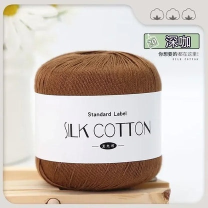 Fil à tricoter chaud et doux pour bébé, 50 g/pièce, dentelle de soie, coton, lait, Crochet, tricoté à la main, fournitures pour tricot à la main, point de croix