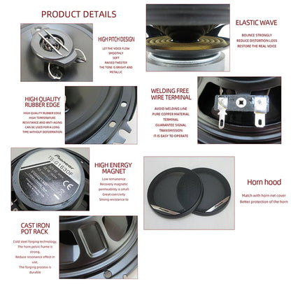 6 pouces 640w (2 * 320w) 3 voies Universal Motor coaxial car Music stéréo full Frequency Hi - Fi Speaker installation sans perte