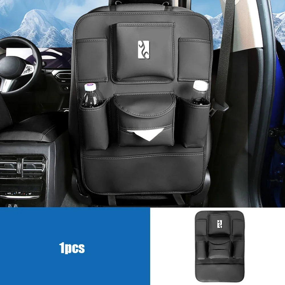Cuir pour BYD YangWang U8 U9 2025 siège de Console centrale de voiture placer des articles sac en papier de rangement organisateur rangement sac à dos garniture