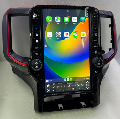 Autoradio Android 13 de 13.6 pouces, pour Dodge RAM 1500 2500 3500 2019 ~ 2022, lecteur multimédia stéréo automatique, écran tactile, unité principale GPS