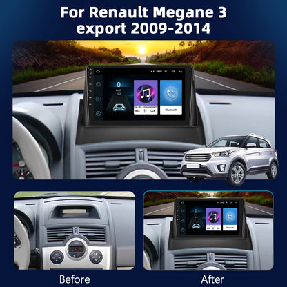 Podofo 9 "autoradio sans fil CarPlay Android Radio pour Renault Megane 3 2008-2014 multimédia GPS 4G WIFI voiture systèmes intelligents