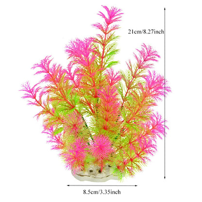 Plantes artificielles décoratives pour aquarium, herbe aquatique en plastique pour décorations d'aquarium, accessoires pour aquarium, plantas acuario