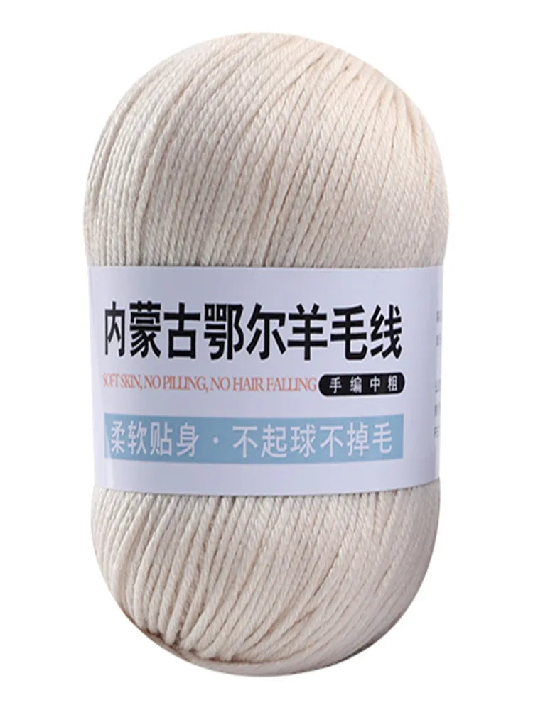 Fil de laine pour enfants, crochet à la main pour chapeaux, écharpes, chandails, optique moyenne, doux pour la peau, doux, 6 rôles, 100 g/ensemble