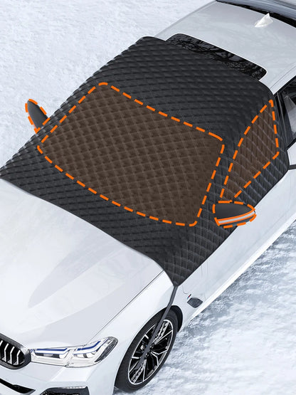 Couverture de pare-brise de voiture, bouclier de neige imperméable, auvent d'extérieur d'hiver, demi-couvercle de protection, pare-soleil de fenêtre avant externe