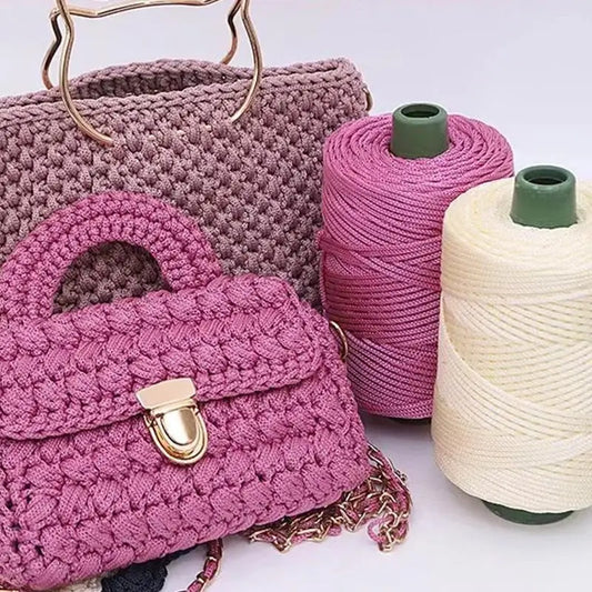 Fil de Crochet d'été, corde à glace, fil de 3mm pour sac à tricoter à la main, chapeaux de soleil, chaussures tissées, bricolage, coussin à Crochet, soie d'épaisseur moyenne d'environ 200m
