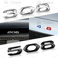 Autocollant 3D en métal chromé pour voiture, autocollant latéral de garde-boue de coffre arrière, accessoires automobiles pour Peugeot 208 308 408 508 GT RCZ
