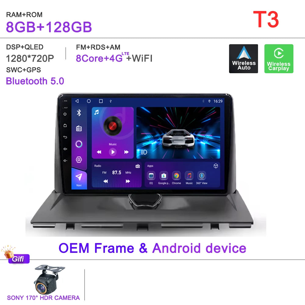 Android 15 autoradio pour Peugeot Expert 2 G9 2007-2017 2 No 2din DVD 5G Navigation stéréo GPS écran tête Carplay multimédia