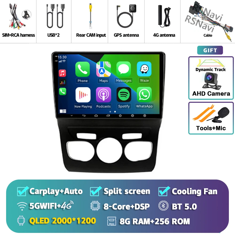 Android 15 Carplay DSP WIF + 4G autoradio GPS lecteur multimédia pour citroën C4 C4L DS4 2013 2014 2015 2016 2017 caméra stéréo 360