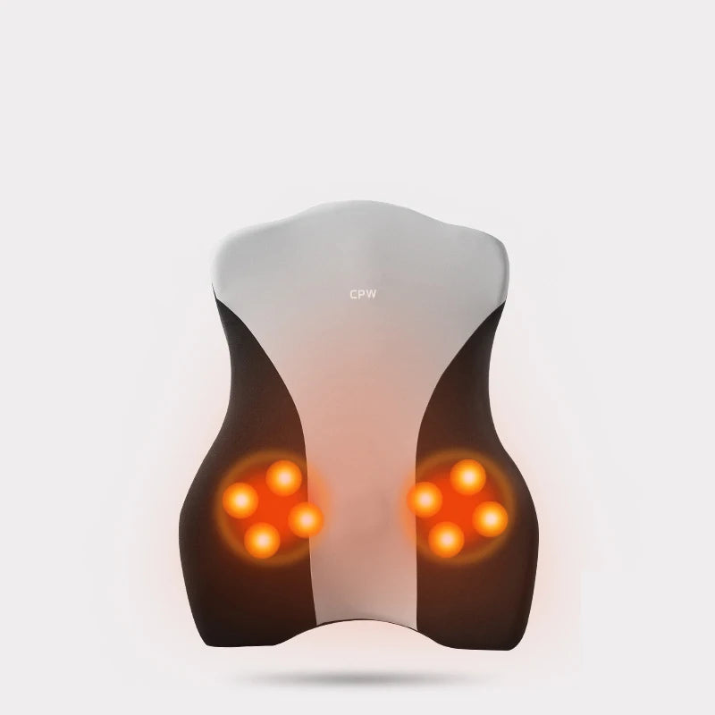 Coussin de dossier électrique pour siège de voiture, massage, sauna, soutien lombaire, vibration de la taille, oreiller cervical, accessoires intérieurs
